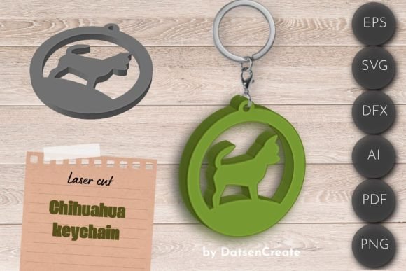 Chihuahua Keychain Svg for Embroidery Projects