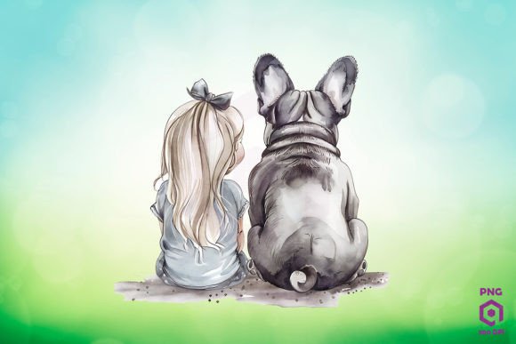 French Bulldog and Girl Confide