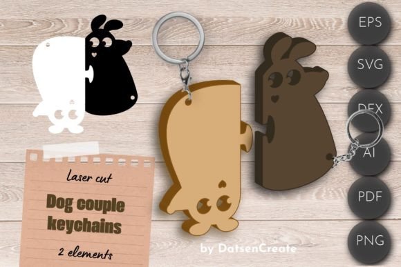 Friendship Dog Keychain Design