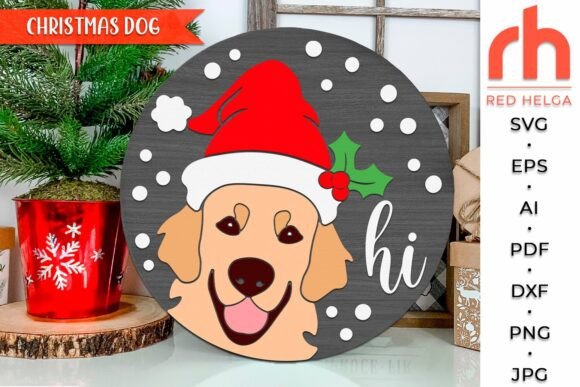 Hi Xmas Dog SVG