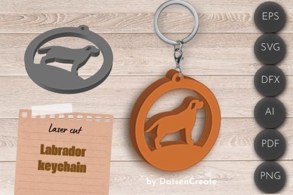 Labrador Keychain Svg for Real Projects