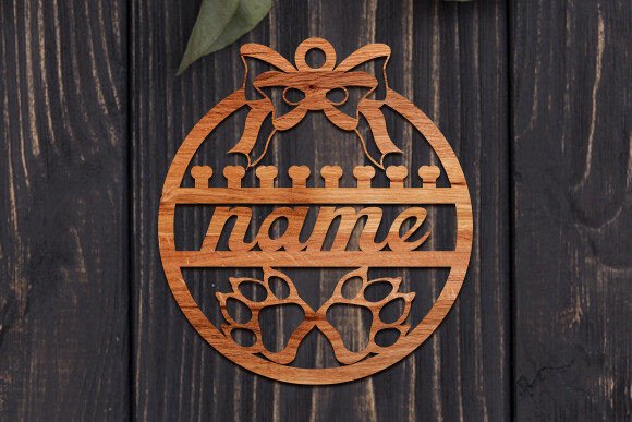 Laser Cut Dog Name Sign Svg