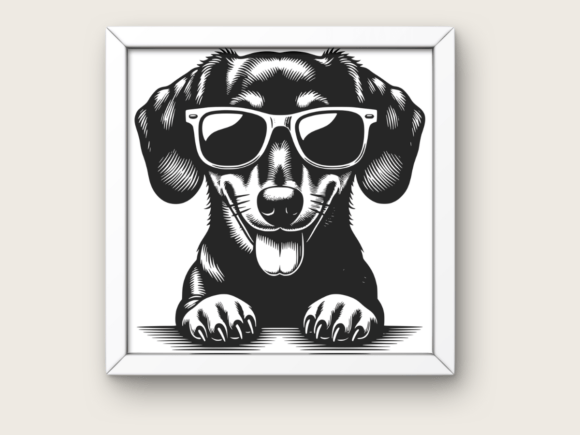 Peeking Dogs Dachshund