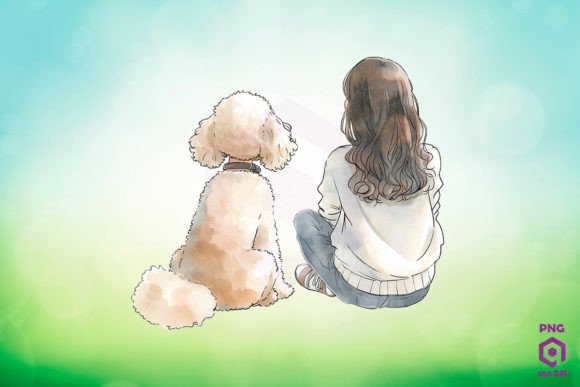 Poodle and Girl