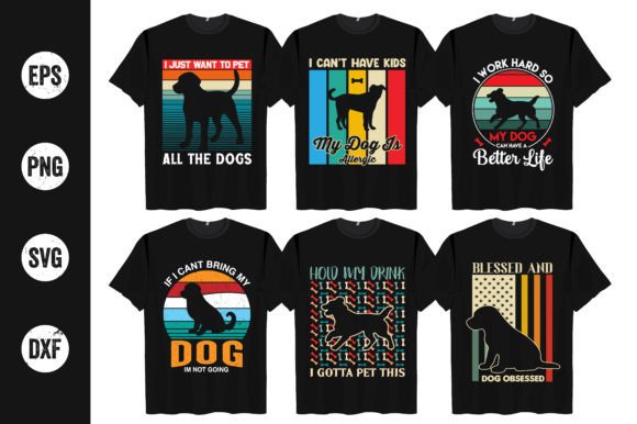 Retro Vintage Dog T Shirt Design Bundle