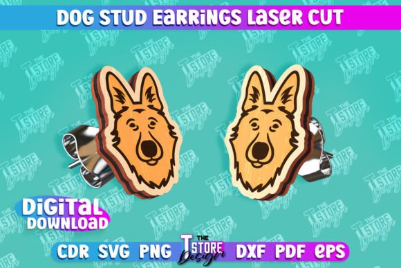Stud Earrings Laser Cut Templates