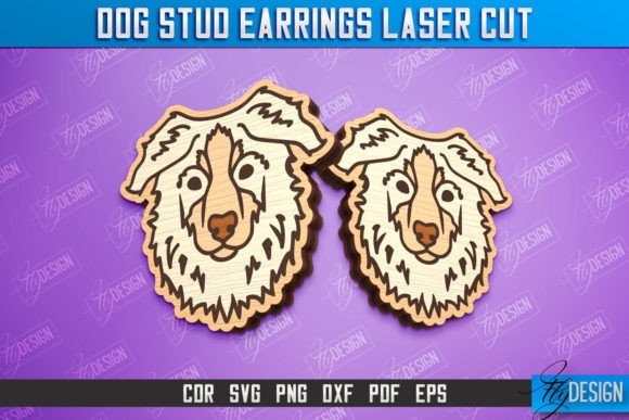 Stud Earrings Template for Laser Cutting